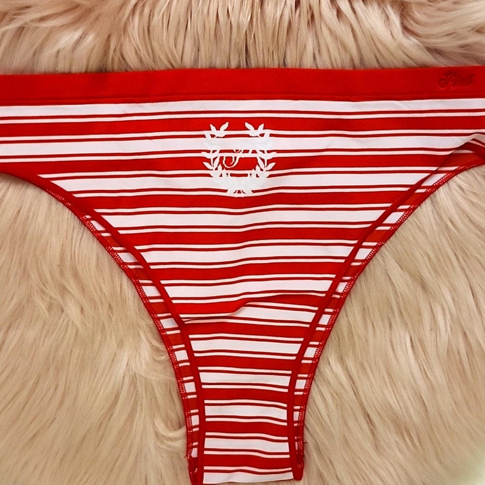 Brand New PINK VICTORIA'S SECRET LOGO BRAZILIAN PANTY-S